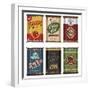 Retro Food Cans Collection-Lukeruk-Framed Art Print