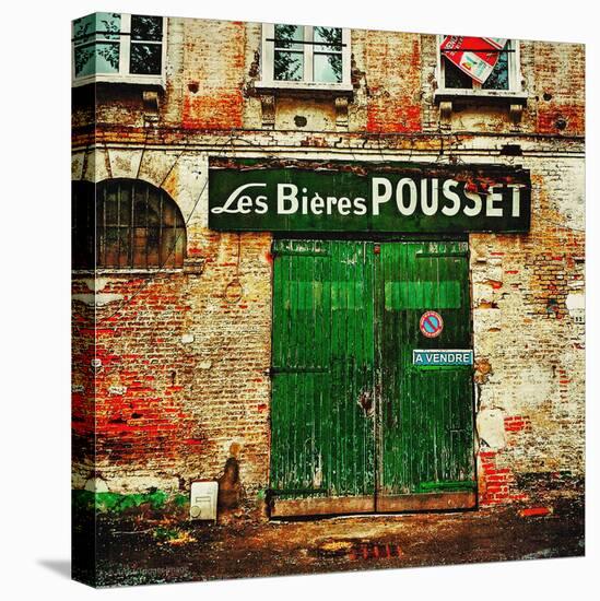 Retro French Street Cafe-Salvatore Elia-Stretched Canvas