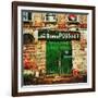 Retro French Street Cafe-Salvatore Elia-Framed Photographic Print