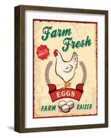 Retro Fresh Eggs Poster Design-Catherinecml-Framed Art Print