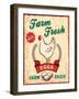 Retro Fresh Eggs Poster Design-Catherinecml-Framed Art Print