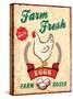 Retro Fresh Eggs Poster Design-Catherinecml-Stretched Canvas