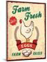 Retro Fresh Eggs Poster Design-Catherinecml-Mounted Art Print