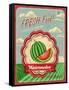 Retro Fresh Food Poster Design-Catherinecml-Framed Stretched Canvas