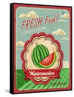 Retro Fresh Food Poster Design-Catherinecml-Framed Stretched Canvas