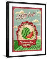 Retro Fresh Food Poster Design-Catherinecml-Framed Art Print