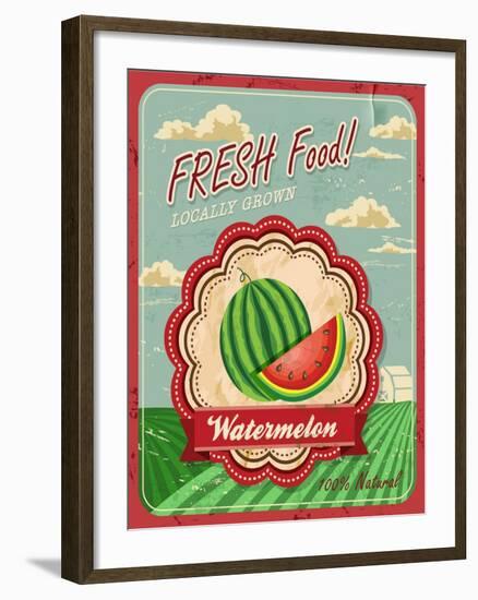 Retro Fresh Food Poster Design-Catherinecml-Framed Art Print