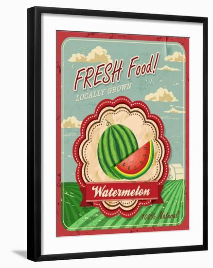 Retro Fresh Food Poster Design-Catherinecml-Framed Art Print