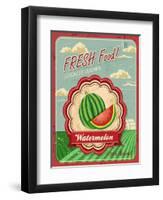 Retro Fresh Food Poster Design-Catherinecml-Framed Art Print