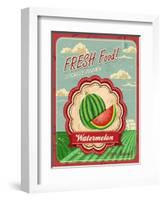 Retro Fresh Food Poster Design-Catherinecml-Framed Art Print