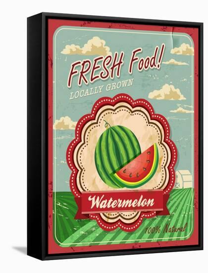 Retro Fresh Food Poster Design-Catherinecml-Framed Stretched Canvas