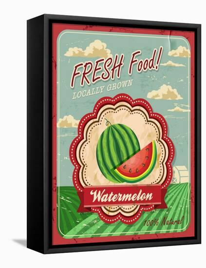 Retro Fresh Food Poster Design-Catherinecml-Framed Stretched Canvas