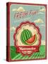 Retro Fresh Food Poster Design-Catherinecml-Stretched Canvas