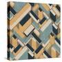 Retro Geometric City-pashabo-Stretched Canvas