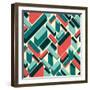 Retro Geometric City-pashabo-Framed Photographic Print