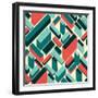 Retro Geometric City-pashabo-Framed Photographic Print