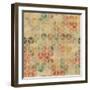 Retro Geometric Cube Pattern-incomible-Framed Art Print