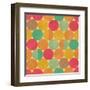 Retro Geometric Pattern-Victoria Kalinina-Framed Art Print