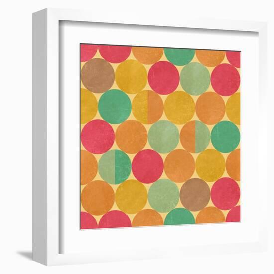 Retro Geometric Seamless Pattern With Seamless Texture-Heizel-Framed Art Print