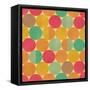 Retro Geometric Seamless Pattern With Seamless Texture-Heizel-Framed Stretched Canvas