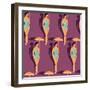 Retro Girl in Swimsuit-Romashechka-Framed Art Print