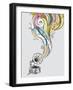 Retro Gramophone-bioraven-Framed Art Print