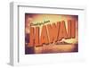 Retro Greetings from Hawaii Postcard-mrdoomits-Framed Photographic Print