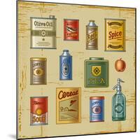 Retro Grocery Set-Oleg Iatsun-Mounted Art Print