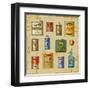 Retro Grocery Set-Oleg Iatsun-Framed Art Print