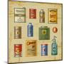 Retro Grocery Set-Oleg Iatsun-Mounted Art Print