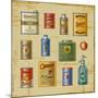 Retro Grocery Set-Oleg Iatsun-Mounted Art Print