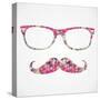 Retro Hipster Face Geometric Icons-cienpies-Stretched Canvas