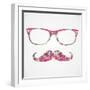 Retro Hipster Face Geometric Icons-cienpies-Framed Art Print