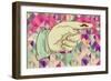 Retro Hipster Hand-cienpies-Framed Art Print