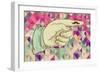 Retro Hipster Hand-cienpies-Framed Premium Giclee Print