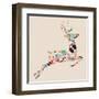 Retro Hipster Icon Reindeer-cienpies-Framed Art Print