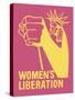 Retro history print features the sentiment underlying Women's Liberation Movement.-Vernon Lewis Gallery-Stretched Canvas