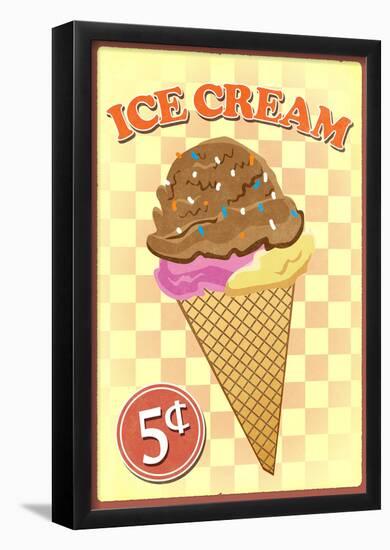Retro Ice Cream-null-Framed Poster