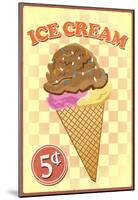 Retro Ice Cream-null-Mounted Poster