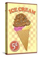 Retro Ice Cream-null-Stretched Canvas