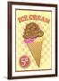 Retro Ice Cream-null-Framed Art Print