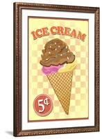 Retro Ice Cream-null-Framed Art Print