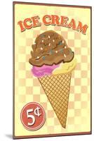 Retro Ice Cream-null-Mounted Art Print