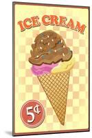 Retro Ice Cream-null-Mounted Poster