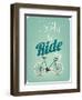 Retro Illustration Bicycle-Melindula-Framed Art Print