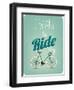 Retro Illustration Bicycle-Melindula-Framed Art Print