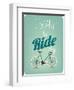 Retro Illustration Bicycle-Melindula-Framed Art Print