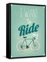 Retro Illustration Bicycle-Melindula-Framed Stretched Canvas
