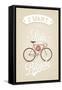 Retro Illustration Bicycle-Melindula-Framed Stretched Canvas