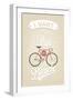 Retro Illustration Bicycle-Melindula-Framed Art Print